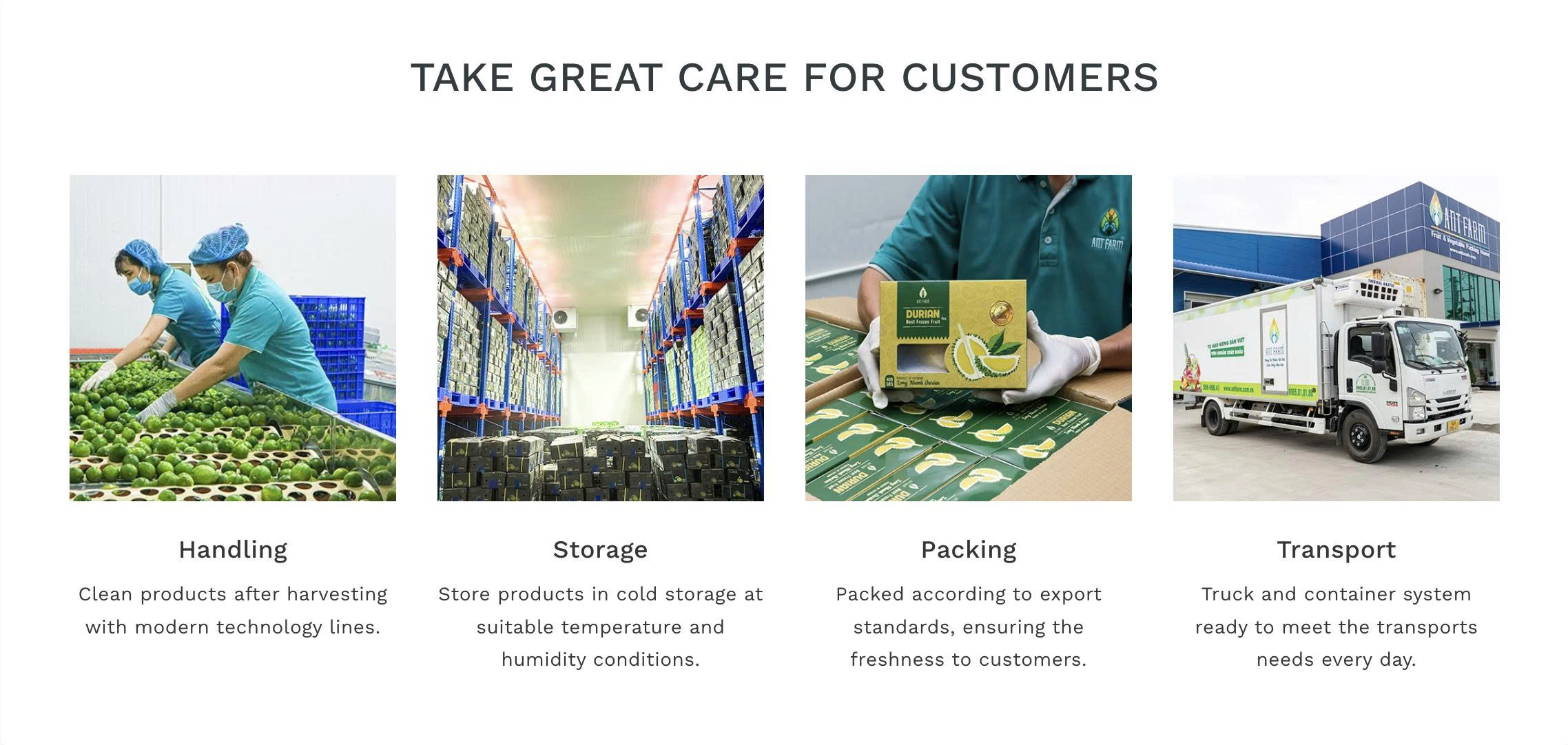 TAKE GREAT CARE FOR CUSTOMERS
