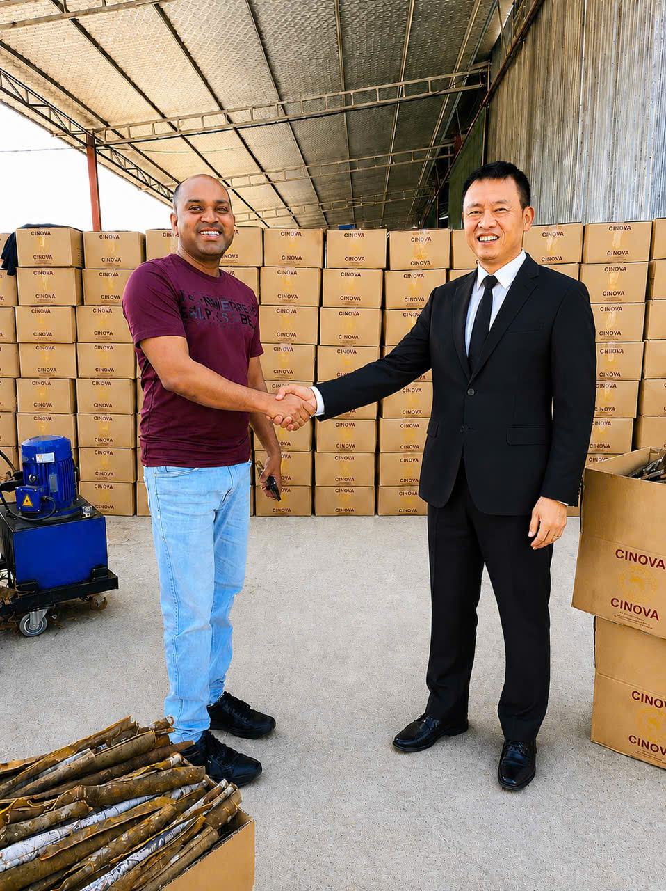 The factory welcomes many international visitors